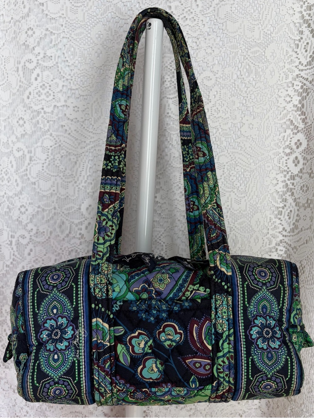 Vintage Y2K Vera Bradley “Original 100” Mini Duffle Purse Bag in Blue Rhapsody